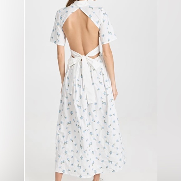 Urban Outfitters Sister Jane Women Lapris Shell Embroidered Shirtdress Midi M EW - Picture 10 of 11